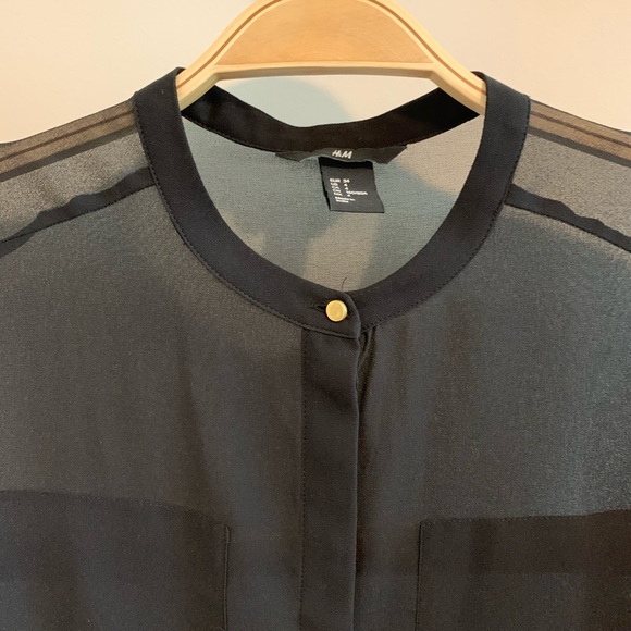 H&M black see-through blouse - Picture 7 of 9